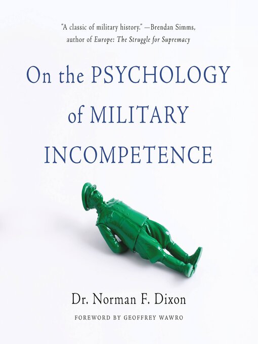 Cover image for On the Psychology of Military Incompetence
